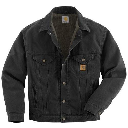 carhartt sandstone jean jacket