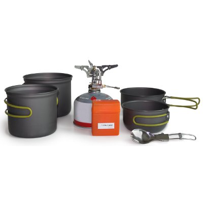 backpacking stove and pot set